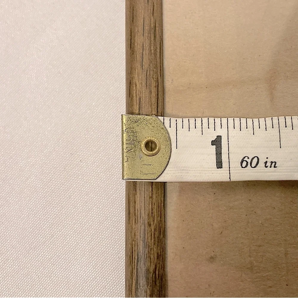 💫 Vintage Intercraft Metal Wood Pattern 4”x 6” Picture Frame Easel Back Hangable